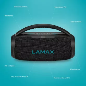 LAMAX PartyGo1 Mini - přenosný reproduktor LAMAX PartyGo1 Mini - přenosný reproduktor
