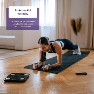 TrueLife FitScale W1 BT Black - bioelektrická impedanční bluetooth váha TrueLife FitScale W1 BT Black - bioelektrická impedanční bluetooth váha