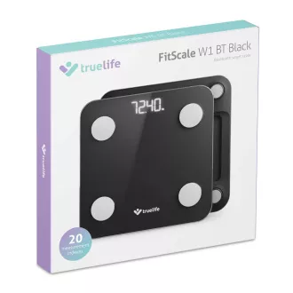 TrueLife FitScale W1 BT Black - bioelektrická impedanční bluetooth váha TrueLife FitScale W1 BT Black - bioelektrická impedanční bluetooth váha