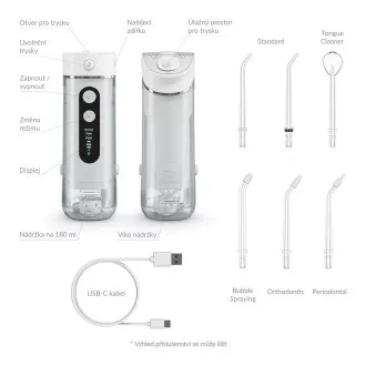TrueLife AquaFloss Mini M50 - ústní sprcha - bílá TrueLife AquaFloss Mini M50 - ústní sprcha - bílá