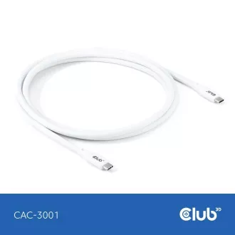 Club3D Kabel USB-C 4.0, 20Gbps, 4K60Hz, PD 240W, 2m, bílá Club3D Kabel USB-C 4.0, 20Gbps, 4K60Hz, PD 240W, 2m, bílá