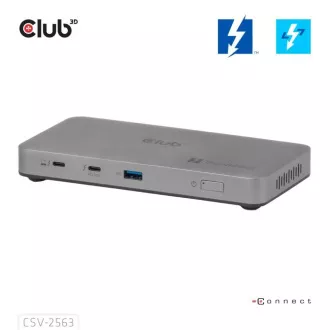 Club3D hub Thunderbolt 5 5v1, 3x USB-C TB5, 1x USB-A, 1x8K60Hz, 3x 5K60Hz, certifikace Thunderbolt Share, 180W Club3D hub Thunderbolt 5 5v1, 3x USB-C TB5, 1x USB-A, 1x8K60Hz, 3x 5K60Hz, certifikace Thunderbolt Share, 180W