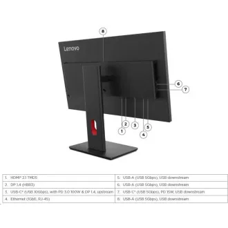 LENOVO LCD T27UD-40 - 27", IPS, 16:9, 3840x2160, 60Hz, 350cd/m2, 1500:1, 4ms(GtG), HDMI, DP, USB Hub, USB-C, RJ45, Pivot LENOVO LCD T27UD-40 - 27", IPS, 16:9, 3840x2160, 60Hz, 350cd/m2, 1500:1, 4ms(GtG), HDMI, DP, USB Hub, USB-C, RJ45, Pivot