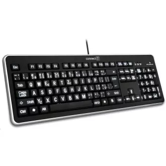 CONNECT IT Klávesnice CI-71 s LED podsvícením a VELKÝM fontem, USB CONNECT IT Klávesnice CI-71 s LED podsvícením a VELKÝM fontem, USB