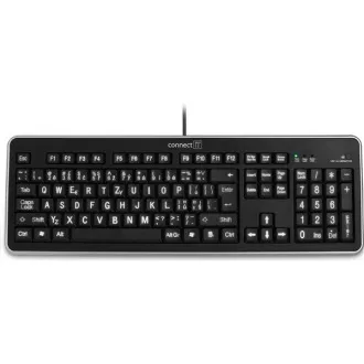 CONNECT IT Klávesnice CI-71 s LED podsvícením a VELKÝM fontem, USB CONNECT IT Klávesnice CI-71 s LED podsvícením a VELKÝM fontem, USB