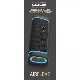 WG - Bluetooth Speaker WG AirFlex7, 10W, TWS, LED, černá WG - Bluetooth Speaker WG AirFlex7, 10W, TWS, LED, černá