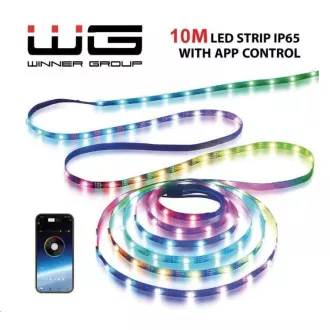 WG - Chytrý LED pásek WG11, 10 metrů, s aplikaci, IP 65, se síťovým adaptérem