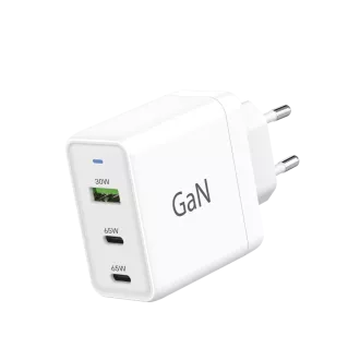 WG - Síťová nabíječka GaN 3x USB, 1x USB-A 30W + 2x USB-C 65W, bílá WG - Síťová nabíječka GaN 3x USB, 1x USB-A 30W + 2x USB-C 65W, bílá
