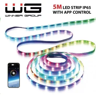 WG - LED pásek WG2, 5 metrů, s aplikaci, IP 65 WG - LED pásek WG2, 5 metrů, s aplikaci, IP 65