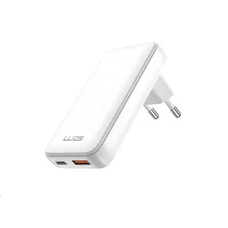 WG - Síťová nabíječka GaN 2x USB, 1x USB-C 30W + 1x USB-A 18W, white WG - Síťová nabíječka GaN 2x USB, 1x USB-C 30W + 1x USB-A 18W, white
