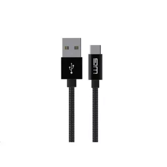 WG - Datový kabel Type-C to USB-A / 3m / nylon braided / black WG - Datový kabel Type-C to USB-A / 3m / nylon braided / black
