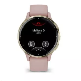 Garmin Venu® 3S, Nerezová luneta Soft Gold, pouzdro Dust Rose, silikonový řemínek Garmin Venu® 3S, Nerezová luneta Soft Gold, pouzdro Dust Rose, silikonový řemínek