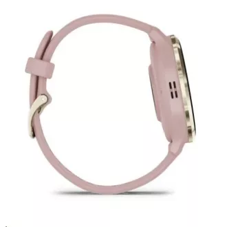 Garmin Venu® 3S, Nerezová luneta Soft Gold, pouzdro Dust Rose, silikonový řemínek Garmin Venu® 3S, Nerezová luneta Soft Gold, pouzdro Dust Rose, silikonový řemínek