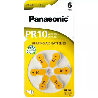 PANASONIC Zinkovzduchová baterie PR-230(10)/6LB AAA 1, 2V (Blistr 6ks) PANASONIC Zinkovzduchová baterie PR-230(10)/6LB AAA 1, 2V (Blistr 6ks)