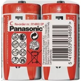 PANASONIC Zinkouhlíkové baterie Red Zinc R14RZ/2P C 1, 5V (shrink 2ks) PANASONIC Zinkouhlíkové baterie Red Zinc R14RZ/2P C 1, 5V (shrink 2ks)