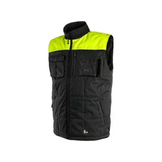 Pánská zimní vesta SEATTLE, fleece, černo-žlutá, vel. 3XL Pánská zimní vesta SEATTLE, fleece, černo-žlutá, vel. 3XL