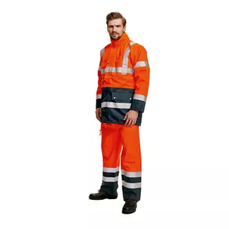 BI ROAD bunda HV oranžová/navy S BI ROAD bunda HV oranžová/navy S