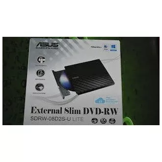 ASUS DVD Writer SDRW-08D2S-U LITE/BLACK, External Slim DVD-RW, black, USB ASUS DVD Writer SDRW-08D2S-U LITE/BLACK, External Slim DVD-RW, black, USB