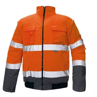 CLOVELLY pilot bunda HV oranž./navy 2XL CLOVELLY pilot bunda HV oranž./navy 2XL
