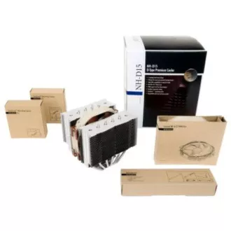 NOCTUA Chladič CPU NH-D15, 2x 140mm, LGA1851, AM5, hnědá/stříbrná NOCTUA Chladič CPU NH-D15, 2x 140mm, LGA1851, AM5, hnědá/stříbrná