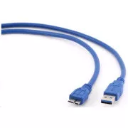 GEMBIRD Kabel USB 3.0 A-Micro B propojovací 1, 8m (modrý)