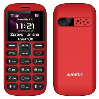 Aligator A720 4G Senior, červeno-černá + nabíjecí stojánek Aligator A720 4G Senior, červeno-černá + nabíjecí stojánek