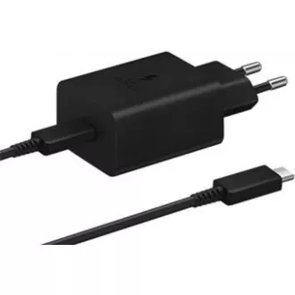 Samsung cestovní nabíječka EP-T4510XBE, Fast Charging 45W, USB-C + datový kabel USB-C, černá Samsung cestovní nabíječka EP-T4510XBE, Fast Charging 45W, USB-C + datový kabel USB-C, černá