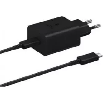 Samsung cestovní nabíječka EP-T4510XBE, Fast Charging 45W, USB-C + datový kabel USB-C, černá Samsung cestovní nabíječka EP-T4510XBE, Fast Charging 45W, USB-C + datový kabel USB-C, černá