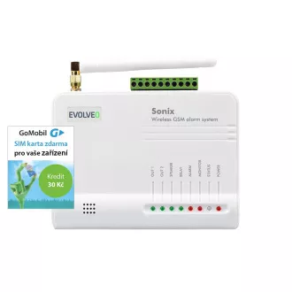 EVOLVEO Sonix - bezdrátový GSM alarm (4 ks dálk. ovl., PIR čidlo pohybu, čidlo na dveře/okno, externí repro, Android/iPhone EVOLVEO Sonix - bezdrátový GSM alarm (4 ks dálk. ovl., PIR čidlo pohybu, čidlo na dveře/okno, externí repro, Android/iPhone