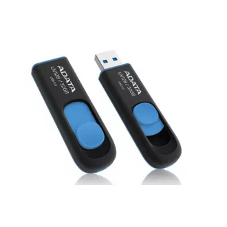 ADATA Flash Disk 32GB UV128, USB 3.1 Dash Drive (R:40/W:25 MB/s) černá/modrá ADATA Flash Disk 32GB UV128, USB 3.1 Dash Drive (R:40/W:25 MB/s) černá/modrá