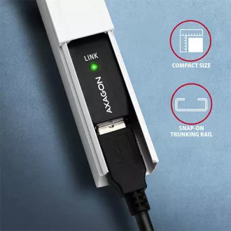 AXAGON ADR-210, USB 2.0 A-M -> A-F aktivní prodlužovací / repeater kabel, 10m