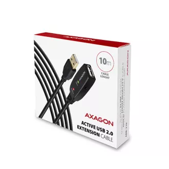 AXAGON ADR-210, USB 2.0 A-M -> A-F aktivní prodlužovací / repeater kabel, 10m