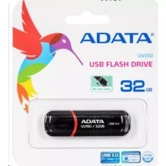 ADATA Flash Disk 32GB UV150, USB 3.1 Dash Drive (R:90/W:20 MB/s) černá ADATA Flash Disk 32GB UV150, USB 3.1 Dash Drive (R:90/W:20 MB/s) černá
