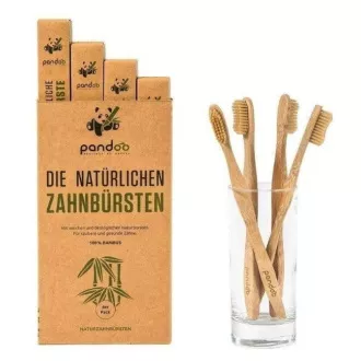 Pandoo Bambusový kartáček Medium Soft sada 4 ks Pandoo Bambusový kartáček Medium Soft sada 4 ks