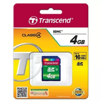 TRANSCEND SDHC karta 4GB Class 4 TRANSCEND SDHC karta 4GB Class 4