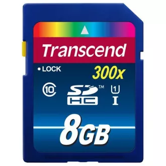 TRANSCEND SDHC karta 8GB Premium, Class 10 UHS-I, 300X TRANSCEND SDHC karta 8GB Premium, Class 10 UHS-I, 300X