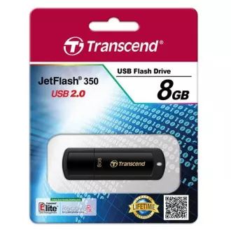 TRANSCEND Flash Disk 8GB JetFlash®350, USB 2.0 (R:13/W:4 MB/s) černá TRANSCEND Flash Disk 8GB JetFlash®350, USB 2.0 (R:13/W:4 MB/s) černá