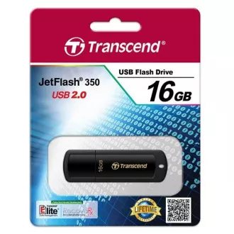 TRANSCEND Flash Disk 16GB JetFlash®350, USB 2.0 (R:13/W:4 MB/s) černá TRANSCEND Flash Disk 16GB JetFlash®350, USB 2.0 (R:13/W:4 MB/s) černá