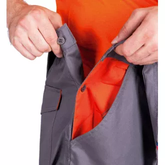 DESMAN kalhoty lacl šedá/oranžová 62 DESMAN kalhoty lacl šedá/oranžová 62