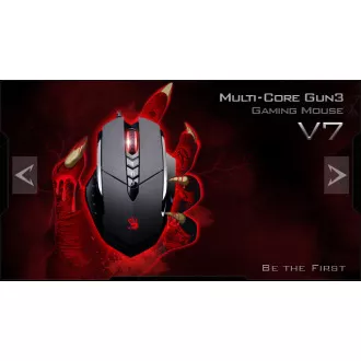 A4tech BLOODY V7 herní myš, až 3200DPI, V-Track technologie, 160KB paměť, USB, CORE 2, kovové podložky A4tech BLOODY V7 herní myš, až 3200DPI, V-Track technologie, 160KB paměť, USB, CORE 2, kovové podložky