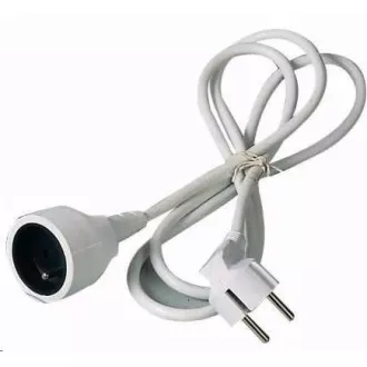 PREMIUMCORD Prodlužovací přívod 230V 3m, 1 zásuvka (M/F) bílá PREMIUMCORD Prodlužovací přívod 230V 3m, 1 zásuvka (M/F) bílá
