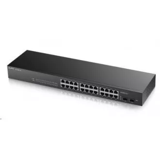 Zyxel GS1900-24 v2 26-port Gigabit Web Smart switch, 24x gigabit RJ45, 2x SFP, fanless Zyxel GS1900-24 v2 26-port Gigabit Web Smart switch, 24x gigabit RJ45, 2x SFP, fanless