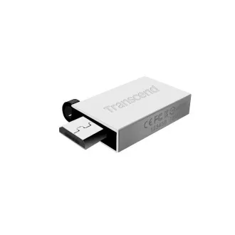 TRANSCEND Flash Disk 16GB JetFlash®380S, USB 2.0/micro USB (R:20/W:5 MB/s) stříbrná TRANSCEND Flash Disk 16GB JetFlash®380S, USB 2.0/micro USB (R:20/W:5 MB/s) stříbrná