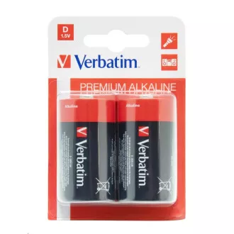 VERBATIM Alkalické baterie D, 2 PACK / LR20 VERBATIM Alkalické baterie D, 2 PACK / LR20