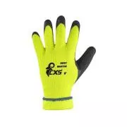 Rukavice CXS ROXY WINTER, zimní, máčené v latexu, černo-žluté, vel. 08