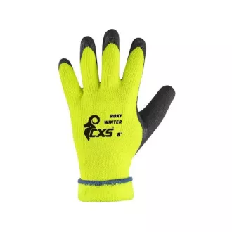 Rukavice CXS ROXY WINTER, zimní, máčené v latexu, černo-žluté, vel. 08 Rukavice CXS ROXY WINTER, zimní, máčené v latexu, černo-žluté, vel. 08