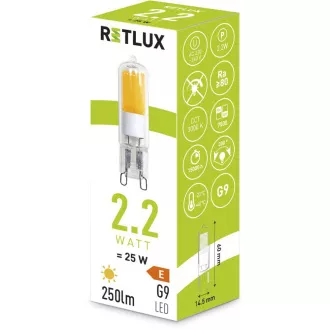 RLL 455 G9 COB 2,2W LED WW RETLUX RLL 455 G9 COB 2,2W LED WW RETLUX