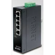 Planet ISW-501T, 5x 10/100, DIN, IP30, rozšířený teplotní rozsah -40~75 st.C