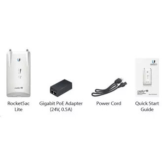 UBNT airMAX Rocket5 AC Lite [Client/AP/Repeater, 5GHz, 802.11ac, 27dBm, 2xRSMA]