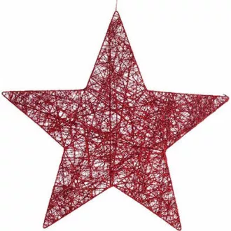 Eurolamp Závěsná hvězda, červená, 60 cm Eurolamp Závěsná hvězda, červená, 60 cm